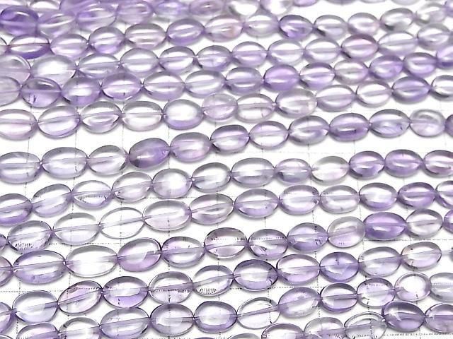 【動画】宝石質ピンクアメジストAAA- オーバル~フラットタンブル 半連/1連(約38cm) サムネイル3