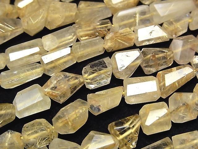 【動画】ルチルクォーツAA++ タンブルカット 【Sサイズ】 半連/1連(約22cm)の画像