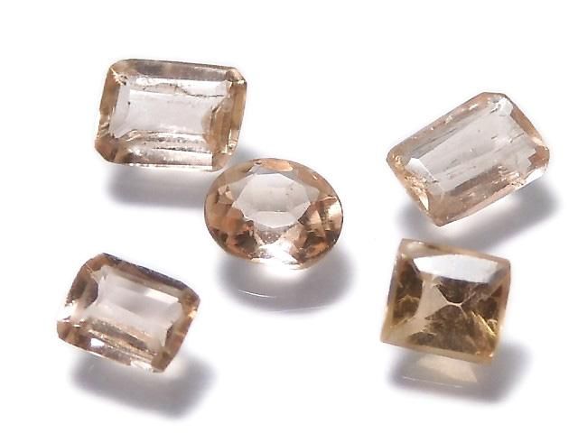 【動画】【1点もの】宝石質インペリアルトパーズAAA- ルース ファセットカット 5粒セット NO.150の画像