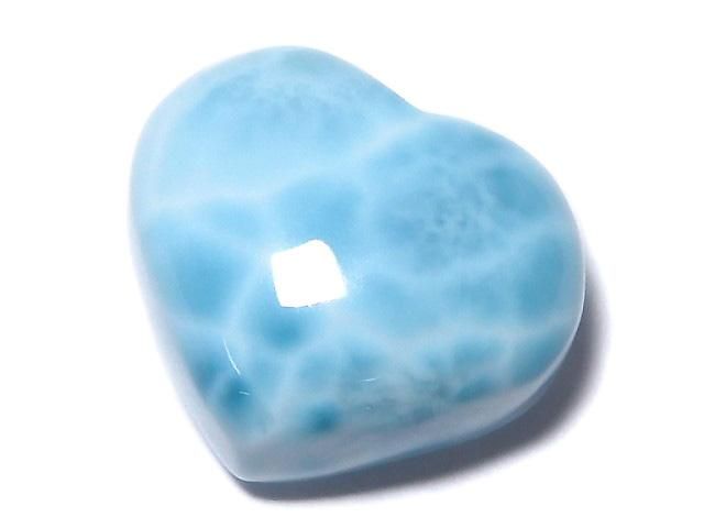 【動画】【1点もの】高品質ラリマーAAA ハート 【片穴】 1個 NO.46の画像