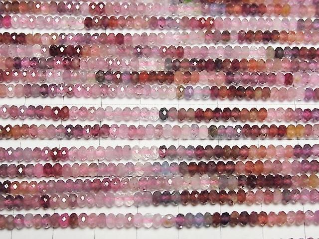 【動画】【素晴らしい輝き】マルチカラースピネルAAA- ボタンカット3.5×3.5×2.5mm カラーグラデーション 半連/1連(約37cm) サムネイル3
