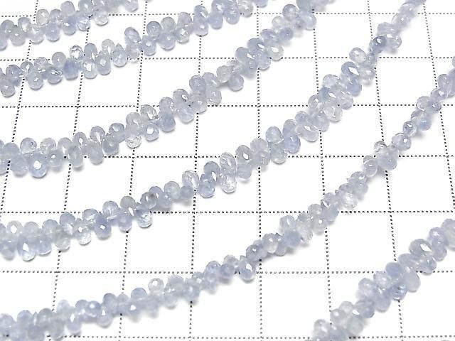 【動画】宝石質セイロンサファイアAAA- ドロップ ブリオレットカット 半連/1連(約18cm) サムネイル3