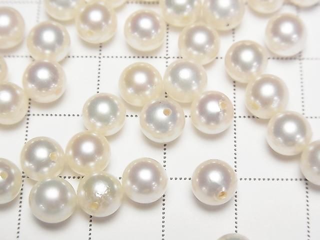 【動画】【粒売り】国産アコヤ真珠AAA- ラウンド6~6.5mm ホワイト 【片穴】 3粒 サムネイル2