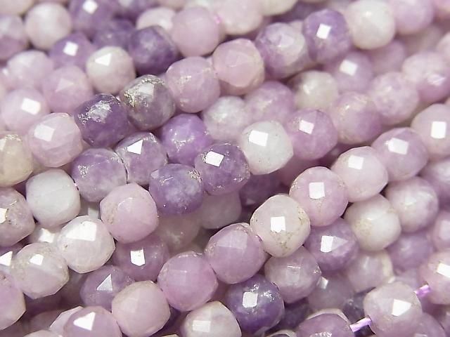 【動画】【素晴らしい輝き】レピドライトAA キューブカット4.5×4.5×4.5mm 1連(約36cm)の画像