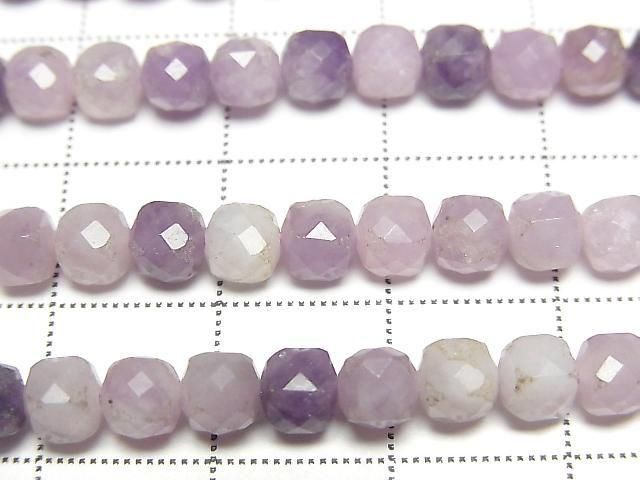 【動画】【素晴らしい輝き】レピドライトAA キューブカット4.5×4.5×4.5mm 1連(約36cm) サムネイル2