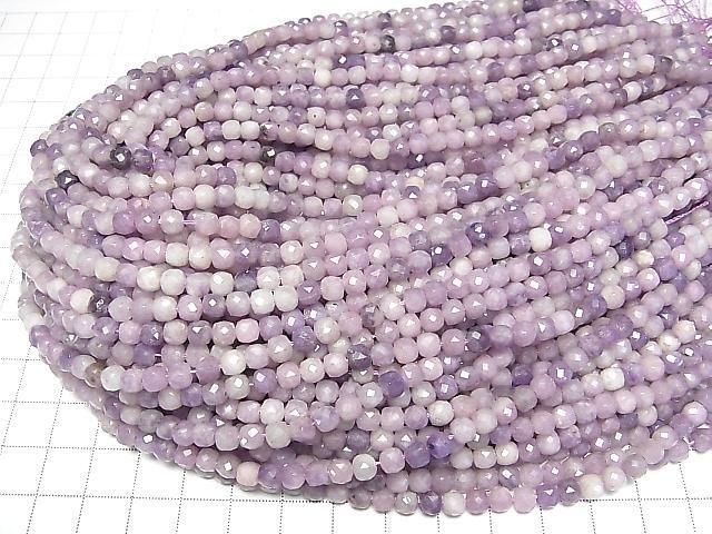 【動画】【素晴らしい輝き】レピドライトAA キューブカット4.5×4.5×4.5mm 1連(約36cm) サムネイル4