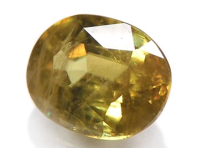 【動画】【1点もの】宝石質スフェーン(チタナイト)AAA ルース ファセットカット 1粒 NO.299の画像