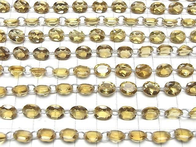 【動画】宝石質ビアクォーツAAA オーバルファセットカット9×7mm 【ダブルホール】 【ライトカラー】 1連(16粒) サムネイル4