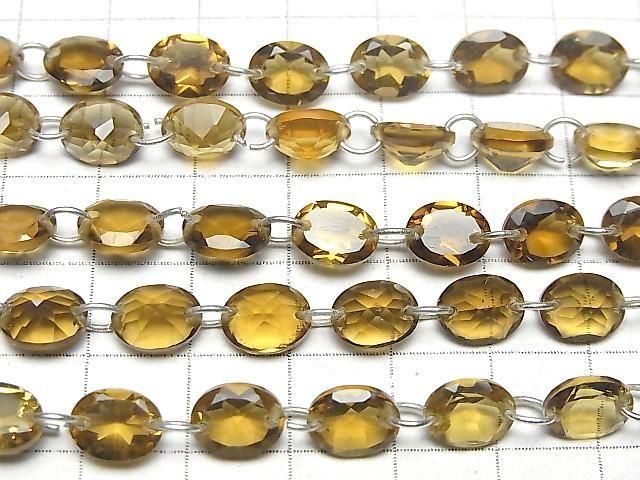 【動画】宝石質ビアクォーツAAA オーバルファセットカット9×7mm 【ダブルホール】 【ダークカラー】 1連(16粒) サムネイル3