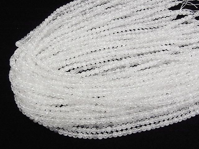 【動画】クラッククリスタル(溶錬水晶) ラウンド4mm 1連(約37cm) サムネイル4