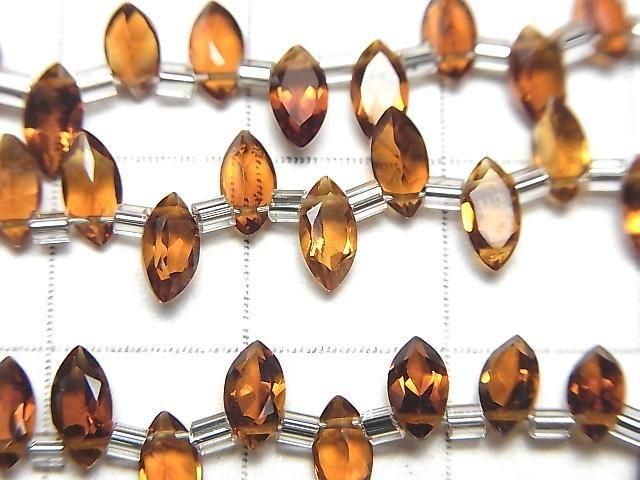 【動画】宝石質マデイラシトリンAAA マーキスファセットカット6×3mm 半連/1連(18粒) サムネイル2