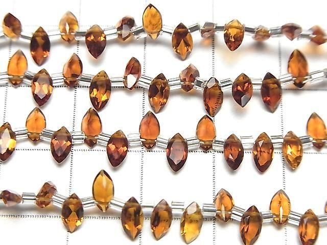 【動画】宝石質マデイラシトリンAAA マーキスファセットカット6×3mm 半連/1連(18粒) サムネイル3