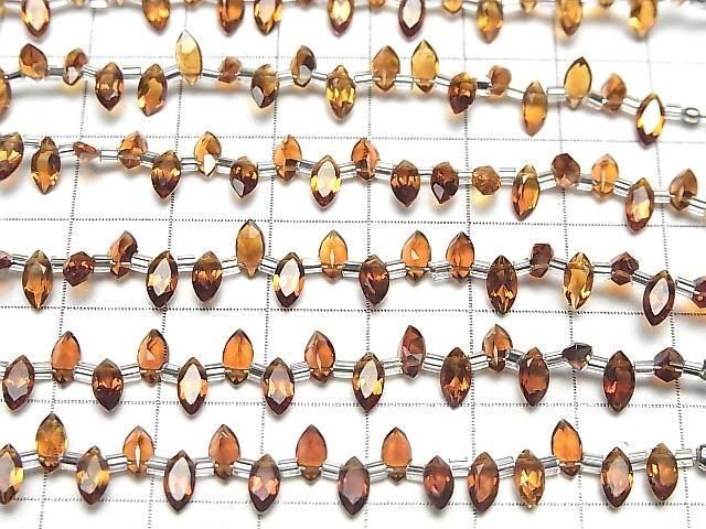 【動画】宝石質マデイラシトリンAAA マーキスファセットカット6×3mm 半連/1連(18粒) サムネイル4
