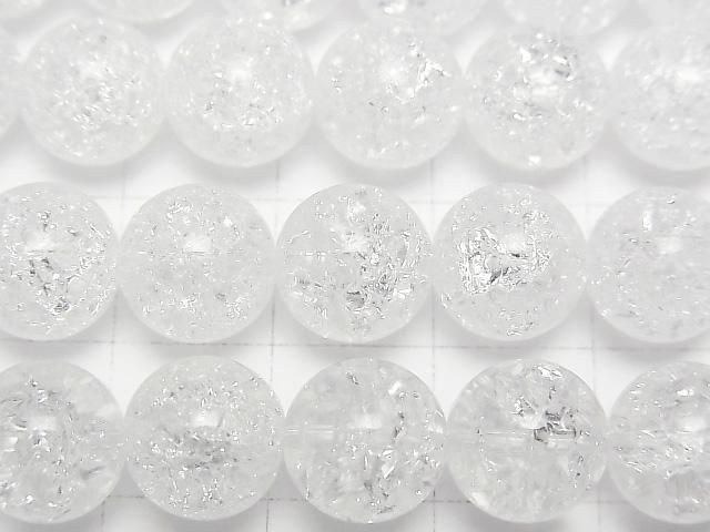【動画】クラッククリスタル(溶錬水晶) ラウンド10mm 1連(約36cm) サムネイル2