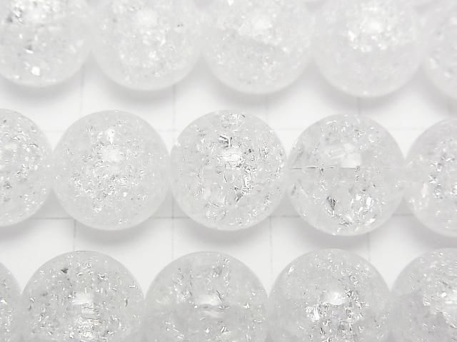 【動画】クラッククリスタル(溶錬水晶) ラウンド12mm 1連(約36cm) サムネイル2