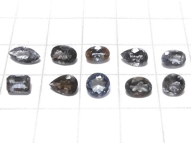 【動画】【1点もの】宝石質モスアクアマリンAAA ファセットカット 10粒セット NO.16 サムネイル2