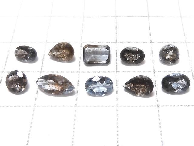 【動画】【1点もの】宝石質モスアクアマリンAAA ファセットカット 10粒セット NO.18 サムネイル2