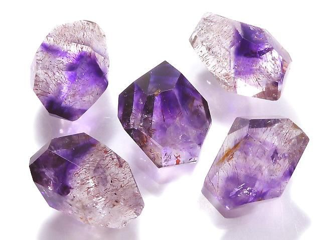 【動画】【1点もの】エレスチャルクォーツAAA- タンブルカット ルース 5個セット NO.37の画像