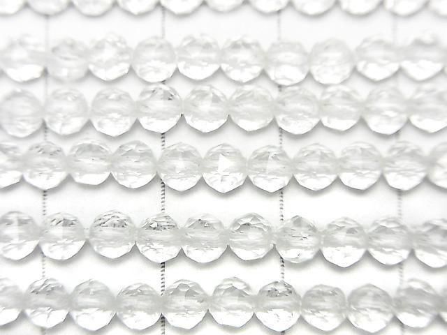 【動画】【素晴らしい輝き】クリスタル(合成水晶)AAA スターラウンドカット4mm 1連(約37cm) サムネイル2
