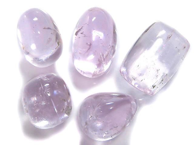 【動画】【1点もの】クンツァイトAAA カボション 5粒セット NO.37の画像
