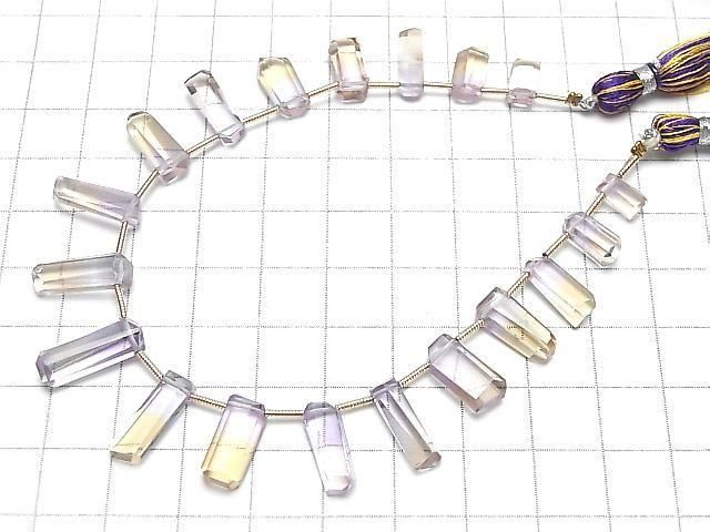 【動画】【1点もの】宝石質アメトリンAAA- ラフレクタングルカット 1連(17粒) サムネイル2