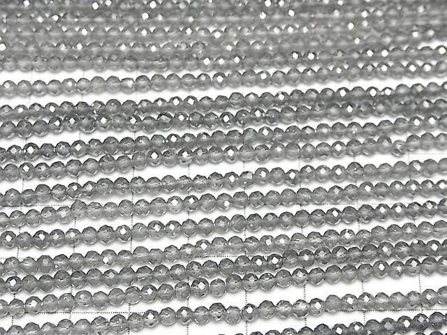 【素晴らしい輝き】グレーフラッシュクリスタル ラウンドカット3mm 1連(約37cm) サムネイル3