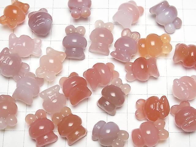 【動画】アゲート うさぎモチーフ18×13mm 【穴なし】 3個 サムネイル4