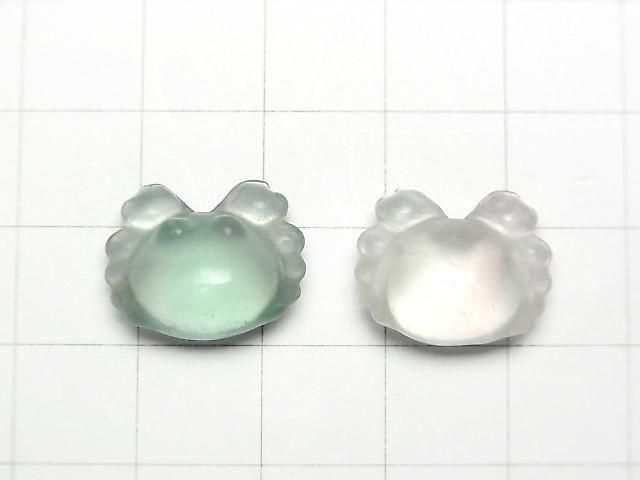 【動画】マルチカラーフローライトAAA- カニモチーフ13.5×16.5mm 【穴なし】 5個 サムネイル2