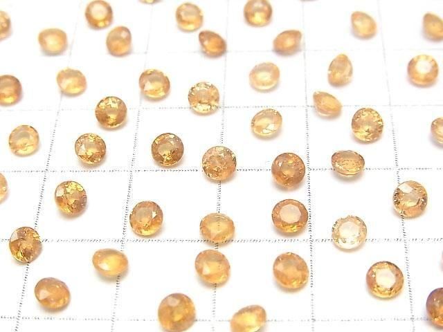 【動画】宝石質スペサルタイトガーネットAAA ルース ラウンドファセットカット4×4mm 2粒 サムネイル3