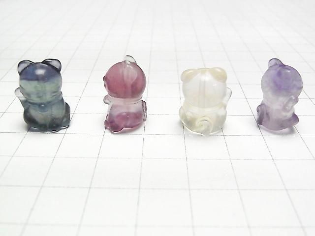 【動画】マルチカラーフローライトAAA- 招き猫モチーフ18×13mm 【貫通穴】 5個 サムネイル3