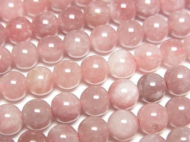 【動画】ピンククォーツAA ラウンド6mm 1連(約38cm)の画像