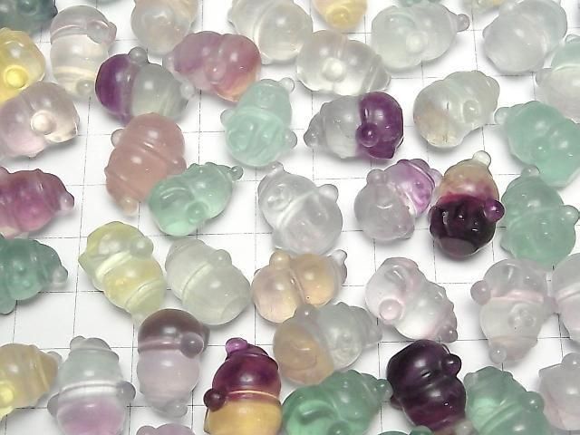 【動画】マルチカラーフローライトAAA- 雪だるまモチーフ18×15mm 【穴なし】 5個 サムネイル4