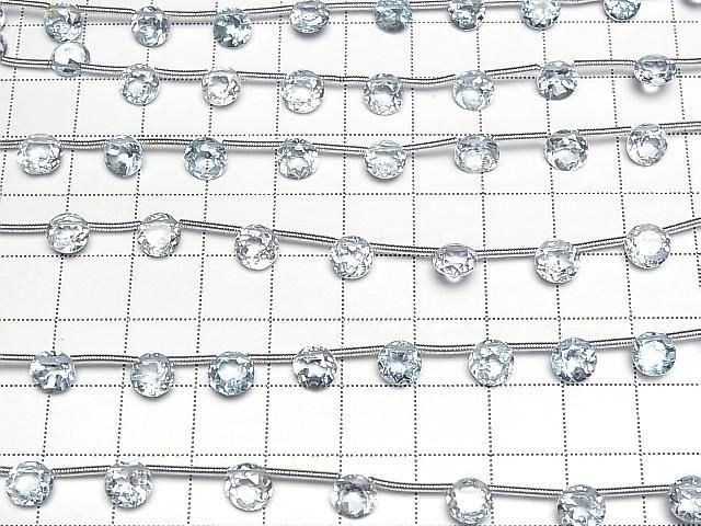 【動画】宝石質スカイブルートパーズAAA- ラウンドファセットカット6×6mm 1連(約18cm) サムネイル4