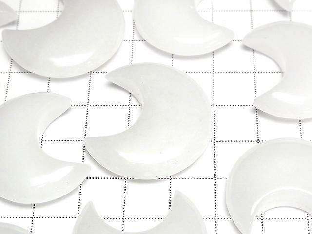 【動画】ホワイトジェード 月モチーフ30×26mm 2個 サムネイル2