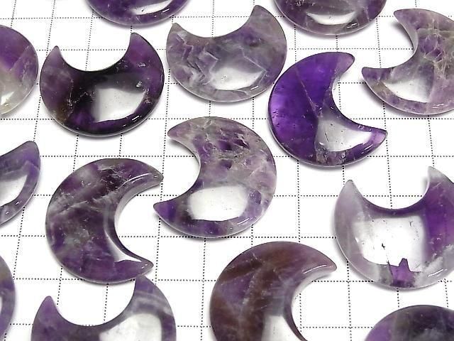 【動画】ミックスアメジスト 月モチーフ30×26mm 2個 サムネイル3