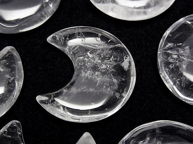 【動画】クリスタルAA++ 月モチーフ30×26mm 2個の画像