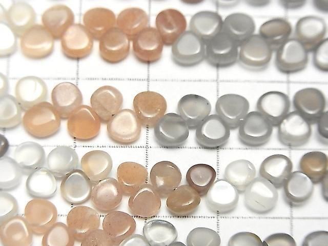 【動画】宝石質マルチカラームーンストーンAA++ マロン(プレーン) 1連(約16cm) サムネイル2