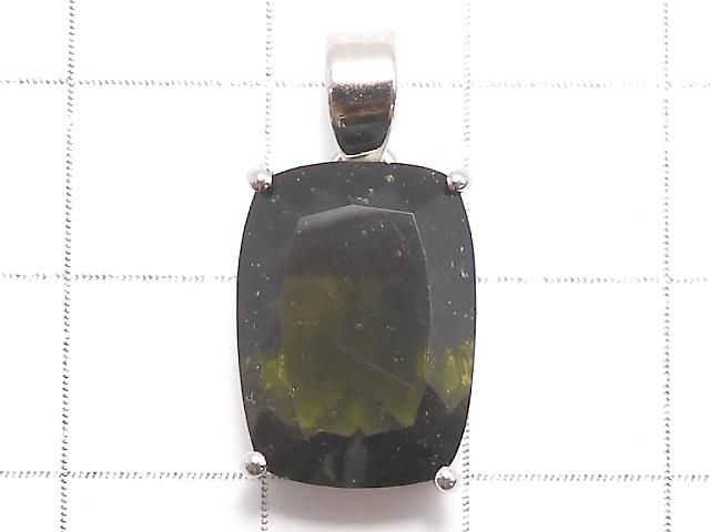 【動画】【1点もの】モルダバイトAAA ファセットカットペンダントトップ SILVER925製 NO.106 サムネイル2
