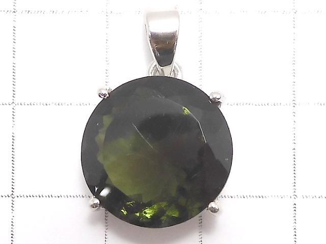 【動画】【1点もの】モルダバイトAAA ファセットカットペンダントトップ SILVER925製 NO.108 サムネイル2
