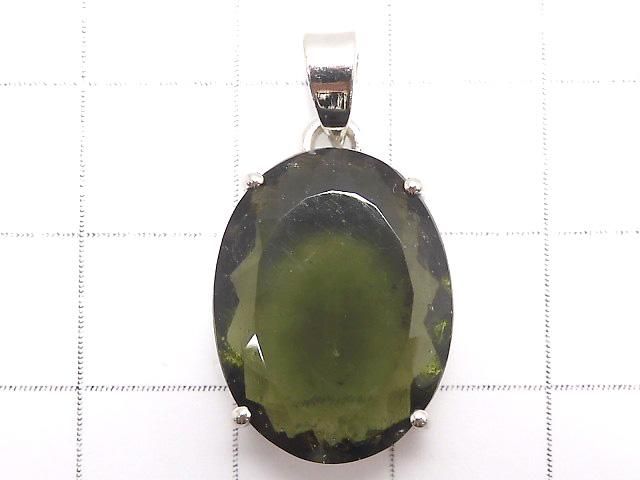【動画】【1点もの】モルダバイトAAA ファセットカットペンダントトップ SILVER925製 NO.110 サムネイル2
