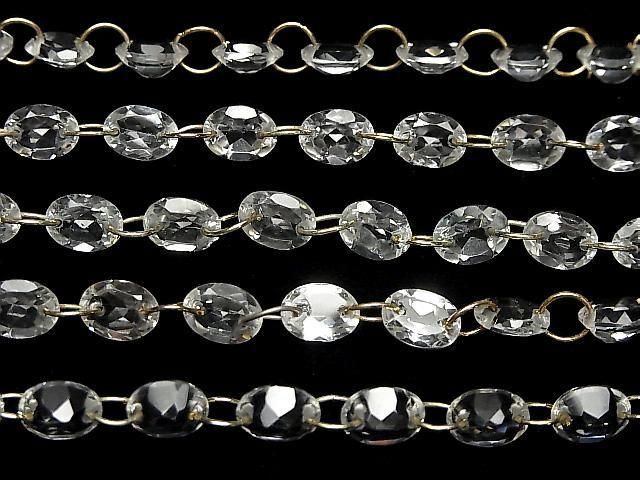 【動画】宝石質ホワイトトパーズ オーバルファセットカット8×6mm 【ダブルホール】 1連(9粒) サムネイル3