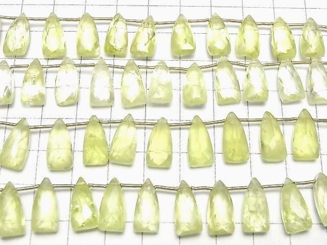 【動画】宝石質レモンクォーツAA++ 変形ペアシェイプカット15×7mm 1連(17粒) サムネイル3