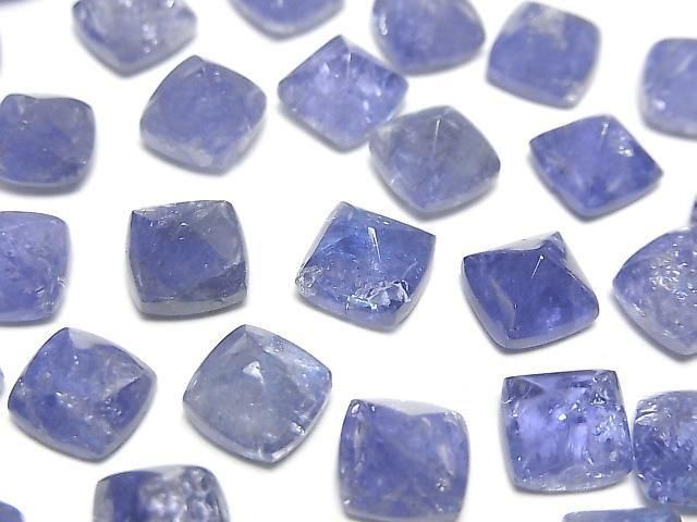 【動画】宝石質タンザナイトAA++ シュガーローフカット8×8mm 2個の画像