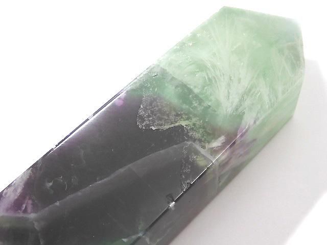 【動画】【1点もの】エンジェルフェザーフローライト ポイント(四角柱) 1個 NO.8の画像