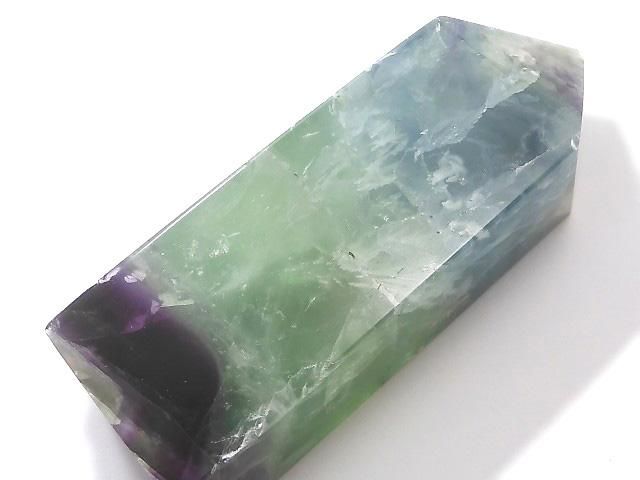 【動画】【1点もの】エンジェルフェザーフローライト ポイント(四角柱) 1個 NO.9の画像