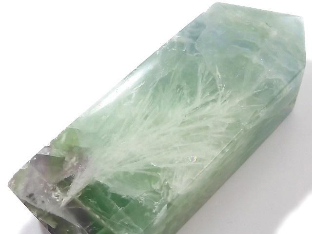 【動画】【1点もの】エンジェルフェザーフローライト ポイント(四角柱) 1個 NO.10の画像