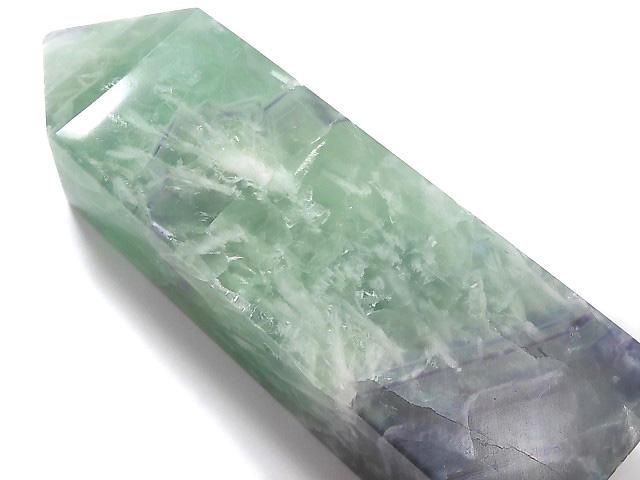 【動画】【1点もの】エンジェルフェザーフローライト ポイント(四角柱) 1個 NO.11の画像