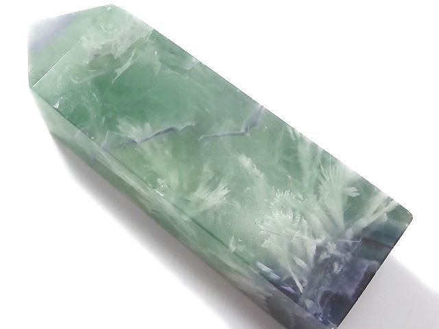 【動画】【1点もの】エンジェルフェザーフローライト ポイント(四角柱) 1個 NO.19の画像
