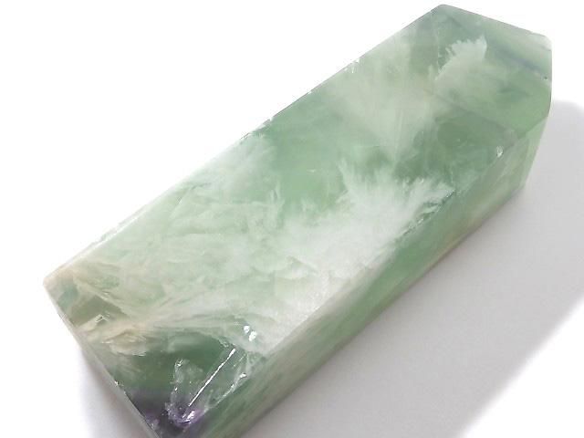 【動画】【1点もの】エンジェルフェザーフローライト ポイント(四角柱) 1個 NO.23の画像