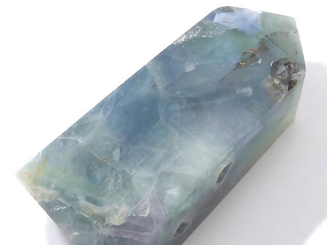 【動画】【1点もの】エンジェルフェザーフローライト ポイント(四角柱) 1個 NO.27の画像